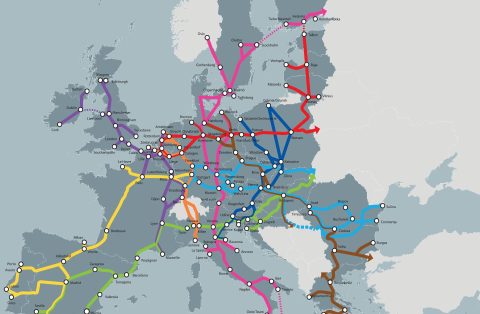 TEN-T mapa pro slepé